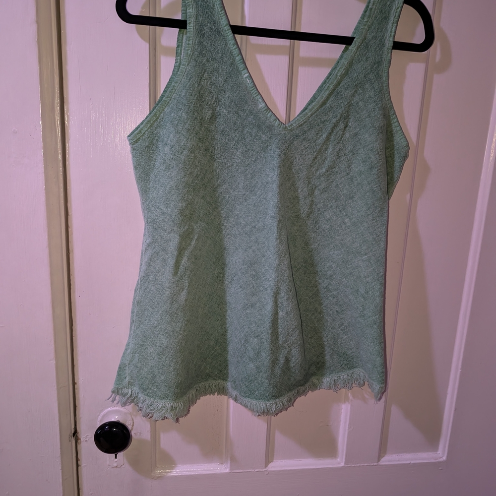 Women's Green Sleeveless Top